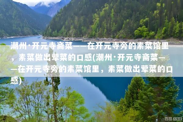 潮州·开元寺斋菜——在开元寺旁的素菜馆里，素菜做出荤菜的口感(潮州·开元寺斋菜——在开元寺旁的素菜馆里，素菜做出荤菜的口感)