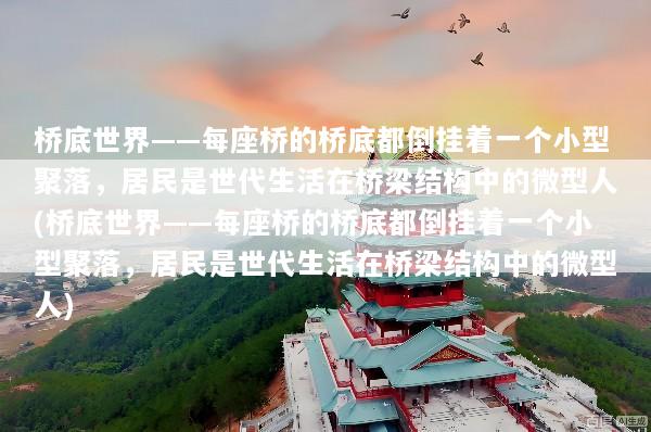 桥底世界——每座桥的桥底都倒挂着一个小型聚落，居民是世代生活在桥梁结构中的微型人(桥底世界——每座桥的桥底都倒挂着一个小型聚落，居民是世代生活在桥梁结构中的微型人)